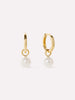 Ana Luisa Jewelry Earrings Hoop Earrings Small Gold Hoop Earrings Gold Pearl Hoops Solid Gold