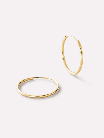 Ana Luisa Jewelry Earrings Hoop Earrings Small Gold Hoop Earrings Gold Slim Hoops Medium Solid Gold