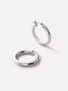 White Gold Hoop Earrings - White Gold Classic Hoops Medium