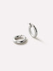 White Gold Hoop Earrings - White Gold Classic Hoops Mini