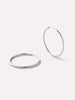 White Gold Hoop Earrings - White Gold Slim Hoops Large