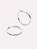 Medium Slim Endless Hoops - Lo Medium Silver