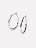 Ana Luisa Jewelry Earrings Medium Hoops Silver Hoop Earrings Cuidado Silver Rhodium