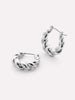 Ana Luisa Jewelry Earrings Medium Hoops Twisted Hoop Earrings Paris Silver Rhodium New1