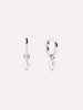 Ana Luisa Jewelry Earrings Small Hoops Pearl Huggie Hoops Frida Silver New1