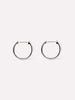 Small Slim Endless Hoops - Lo Small Silver