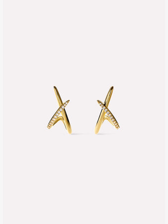 Ana Luisa Jewelry Earrings Stud Earrings Gold Stud Earrings Sloane Pave Gold