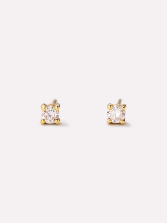 Ana Luisa Jewelry Earrings Stud Earrings Lab Grown Diamond Earrings Gold Mini Diamond Studs Solid Gold