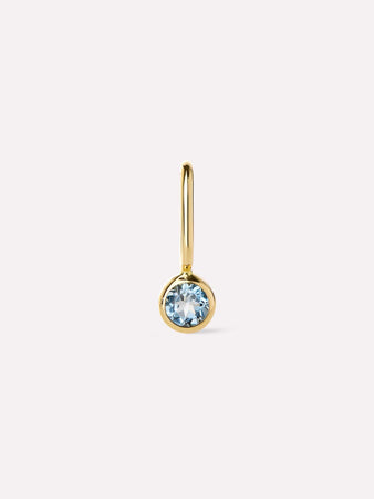 Ana Luisa Jewelry Necklace Charms Birthstone Gold Mini Birthstone Charm December Birthstone Gold Mini London Blue Topaz Charm Solid Gold