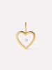 Ana Luisa Jewelry Necklace Charms Gold Pendant Heart Floating Diamond Charm Solid Gold