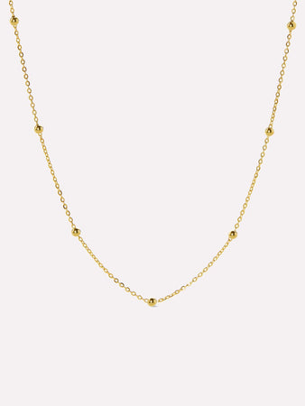 Ana Luisa Jewelry Necklaces Chain Necklace Dainty Gold Necklace Gold Satellite Necklace Solid Gold