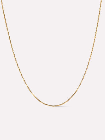 Ana Luisa Jewelry Necklaces Chain Necklaces Gold Chain Gold Mini Box Chain Solid Gold