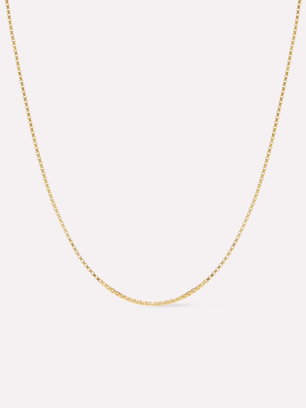 Silver Box Chain Necklace - Jo Gold