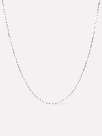 Ana Luisa Jewelry Necklaces Chain Necklaces White Gold Chain White Gold Paperclip Necklace Solid White Gold