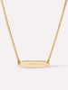 Ana Luisa Jewelry Pendant Engravable Gold Bar Necklace Id Slim Silver