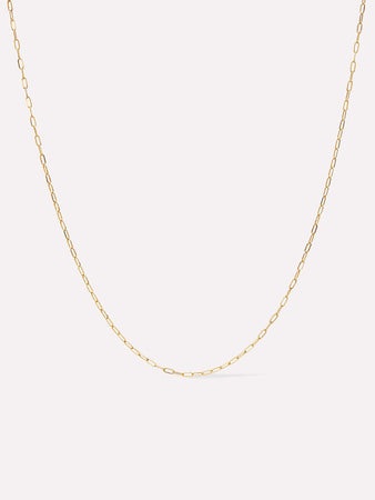 Gold Paperclip Chain Necklace - Gold Paperclip Necklace