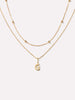 Gold Letter Necklace - Gold Layered Letter Necklace