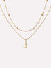 Gold Letter Necklace - Gold Layered Letter Necklace