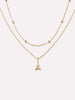 Gold Letter Necklace - Gold Layered Letter Necklace