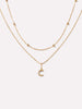 Gold Letter Necklace - Gold Layered Letter Necklace