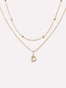 Gold Letter Necklace - Gold Layered Letter Necklace