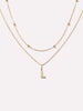 Gold Letter Necklace - Gold Layered Letter Necklace