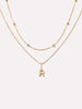 Gold Letter Necklace - Gold Layered Letter Necklace