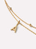 Gold Letter Necklace - Gold Layered Letter Necklace
