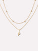 Gold Letter Necklace - Gold Layered Letter Necklace