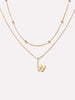 Gold Letter Necklace - Gold Layered Letter Necklace