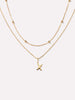 Gold Letter Necklace - Gold Layered Letter Necklace