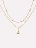 Gold Letter Necklace - Gold Layered Letter Necklace