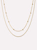 Layered Necklace - Gold Bead Chain Set