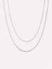 Layered Necklace - White Gold Layered Necklace