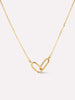 Gold Pendant - Gold Twisted Link Necklace
