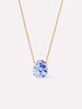 Ana Luisa Jewelry Necklaces Pendant Necklaces Gold Statement Necklace Pebble Mini Marble Blue Gold