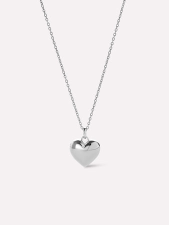 Ana Luisa Jewelry Necklaces Pendant Necklaces Heart Necklace Lev Small Silver Rhodium