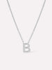 Silver Initial Necklace - Letter Necklace