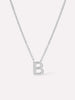 Silver Initial Necklace - Letter Necklace