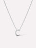 Silver Initial Necklace - Letter Necklace
