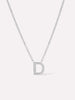 Silver Initial Necklace - Letter Necklace