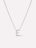Silver Initial Necklace - Letter Necklace