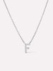 Silver Initial Necklace - Letter Necklace
