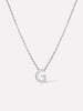 Silver Initial Necklace - Letter Necklace