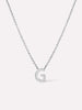 Silver Initial Necklace - Letter Necklace