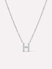 Silver Initial Necklace - Letter Necklace