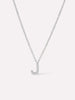 Silver Initial Necklace - Letter Necklace