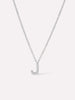 Silver Initial Necklace - Letter Necklace