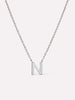 Silver Initial Necklace - Letter Necklace