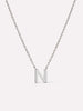 Silver Initial Necklace - Letter Necklace